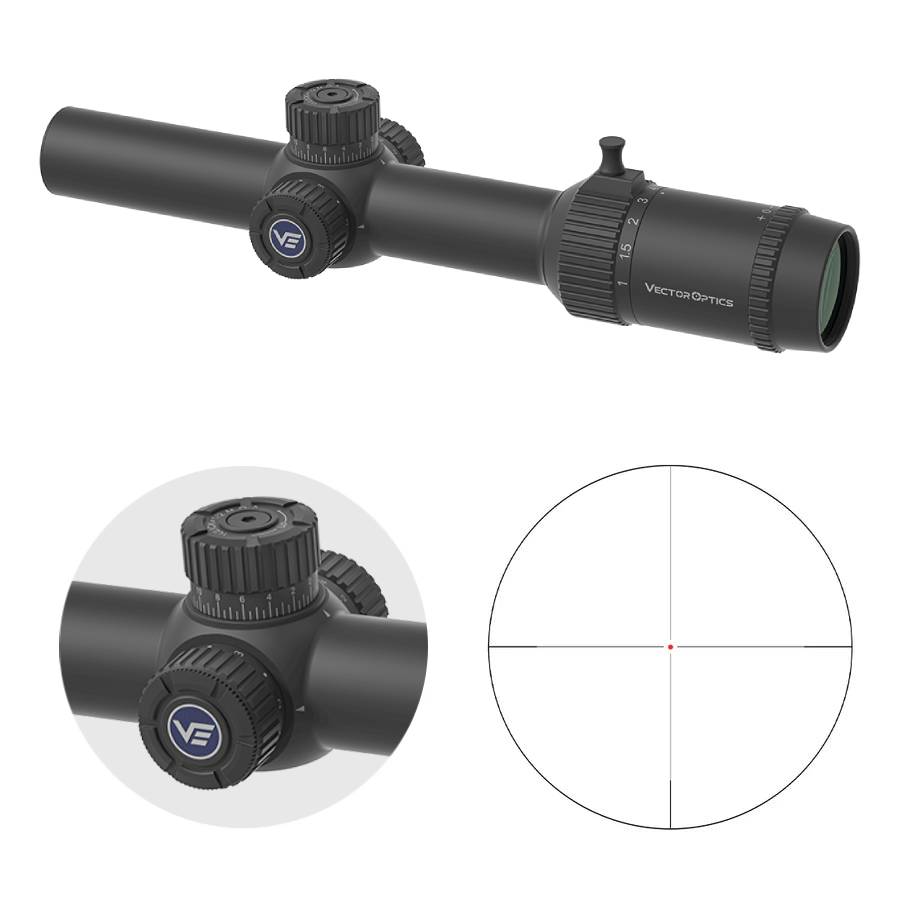 Vector Optics Forester 1-8x24 Fiber lunette de visée SFP pour carabine